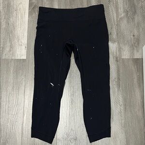 Lululemon Speed Wunder Mid Rise Crop 23" leggings/ black/ size 12